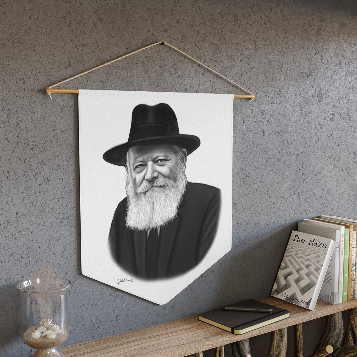 The Lubavitcher Rebbe (1) Poly Twill Pennant