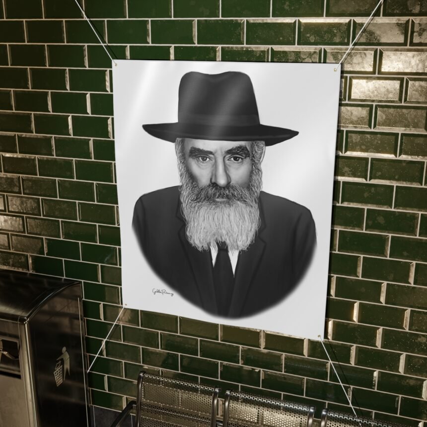 Reb Chatzkel Levenstein Vinyl Banner - GedolimPictures.org