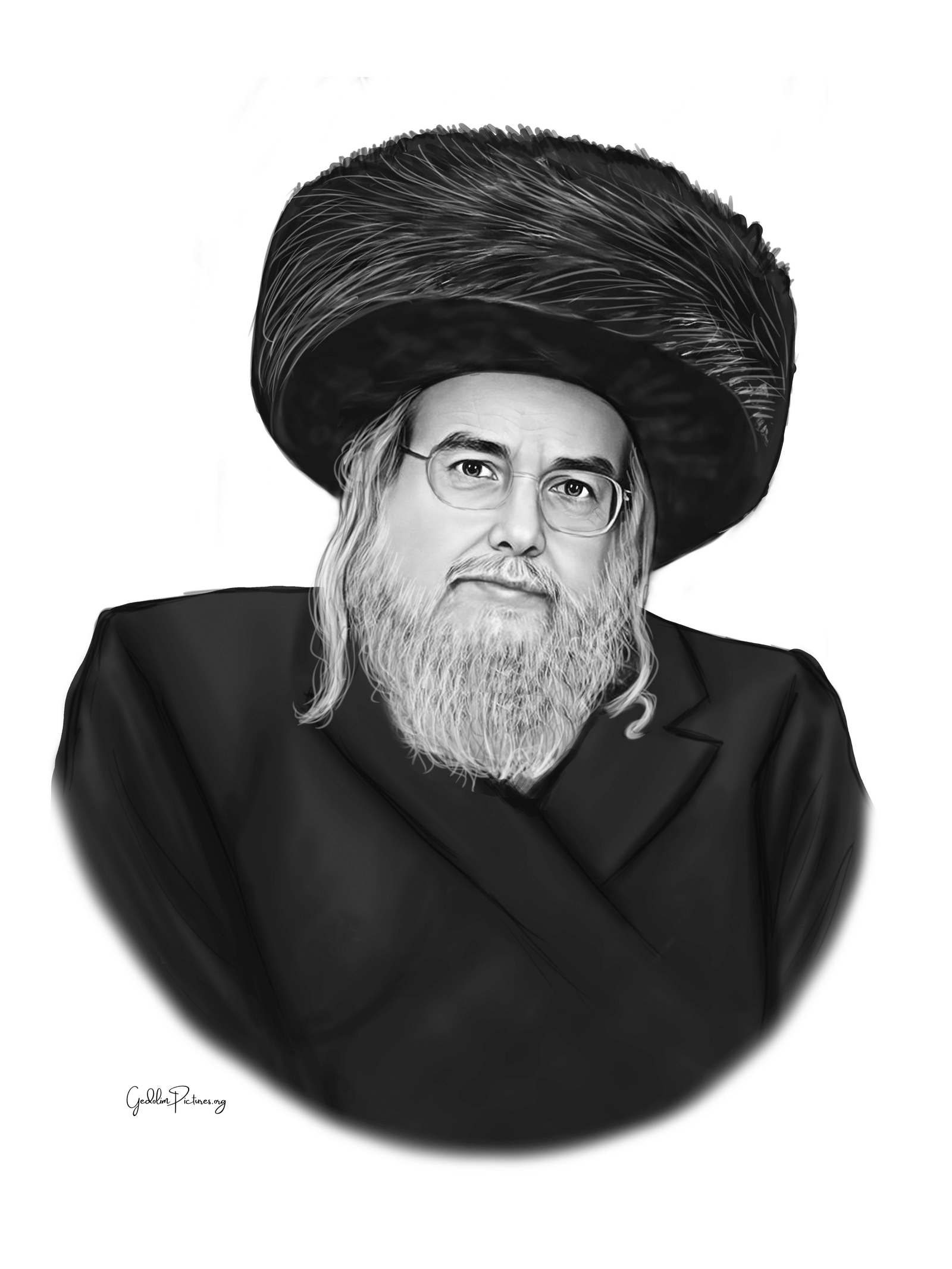 Belzer Rebbe Shlita - Premium Gedolim Portrait for Download ...