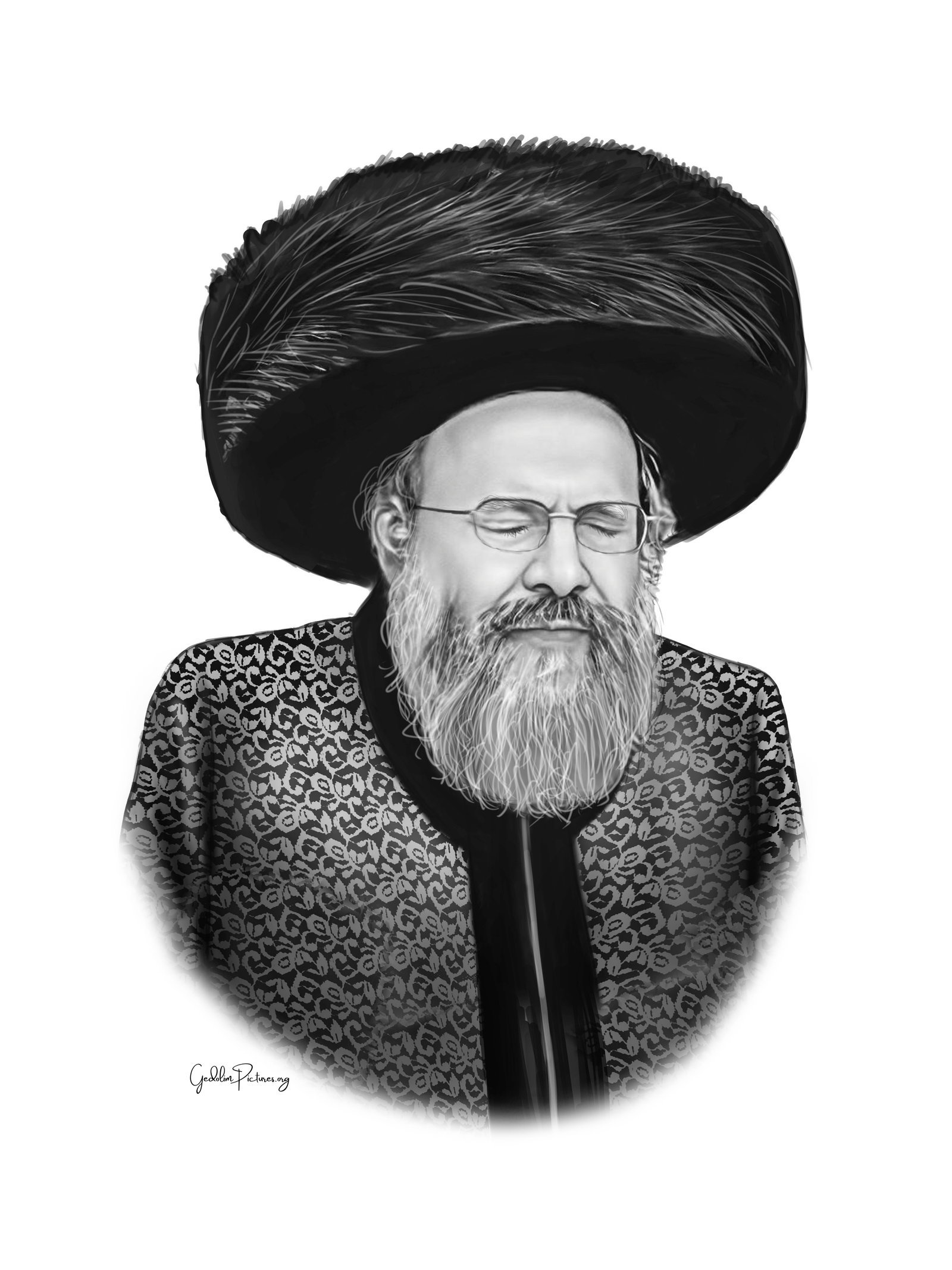 Bovov 45 rebbe - Premium Gedolim Portrait for Download ...